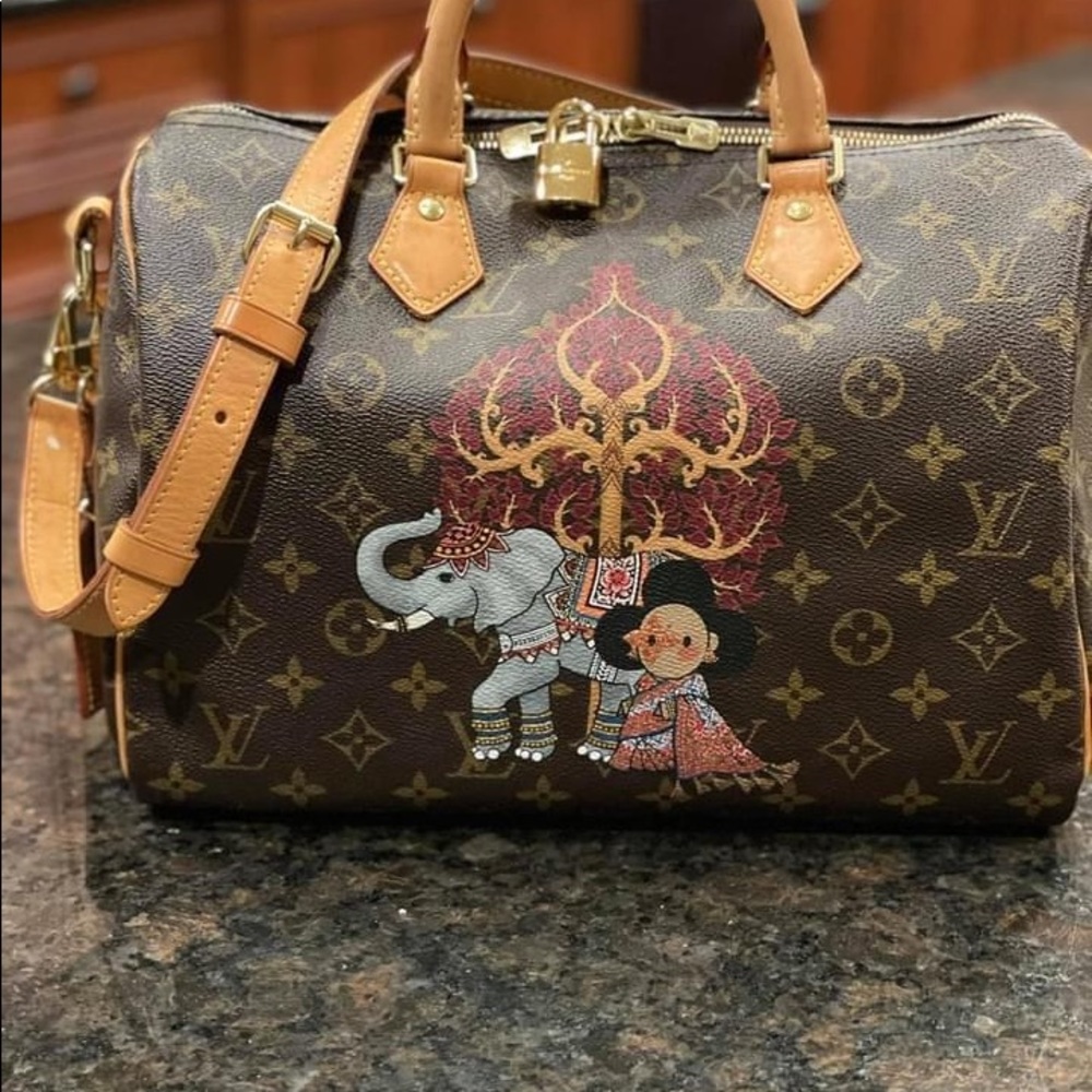 Louis Vuitton Speedy bandouliere custom